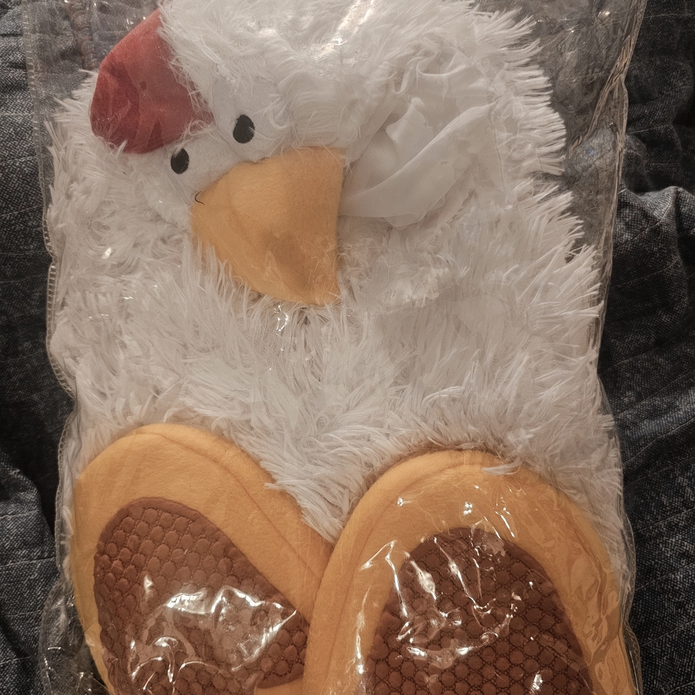 Source Unknown Plush Chicken Bird Toy - Red, White, Yellow, and Brown